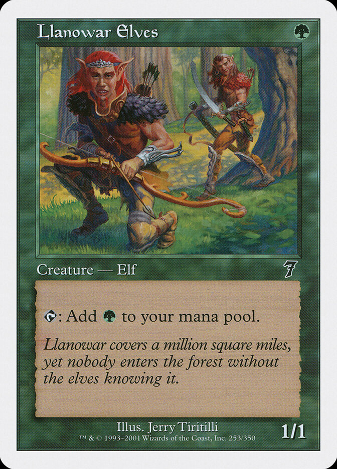 Llanowar Elves, Seventh Edition · 253/350