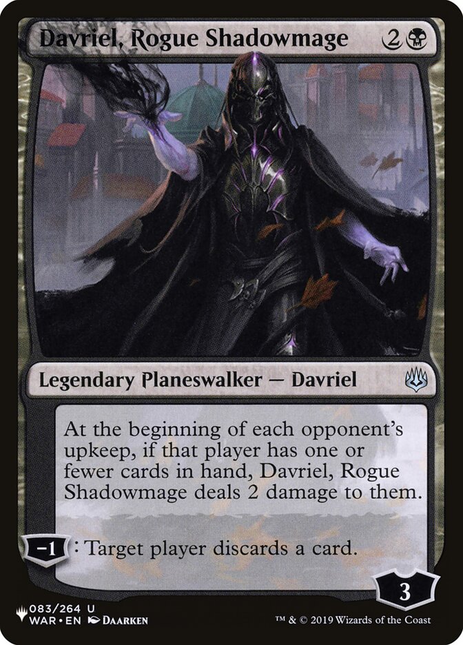 Davriel, Rogue Shadowmage, The List · war-83