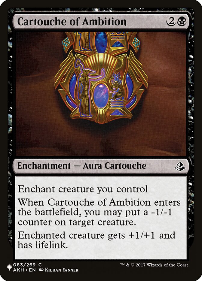 Cartouche of Ambition, The List · akh-83