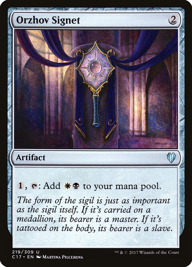 Orzhov Signet, Commander 2017 · 219/309