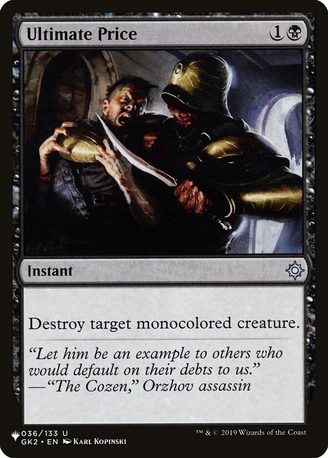 Ultimate Price, The List · gk2-36