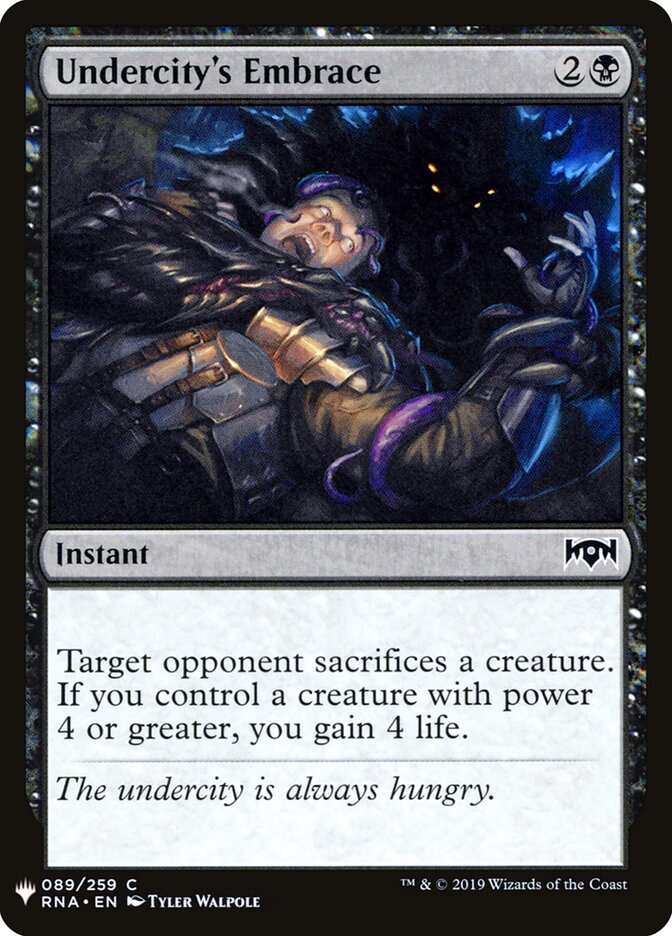 Undercity's Embrace, The List · rna-89