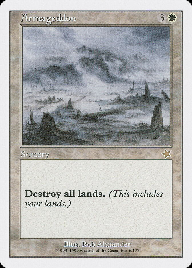 Armageddon, Starter 1999 · 6/173