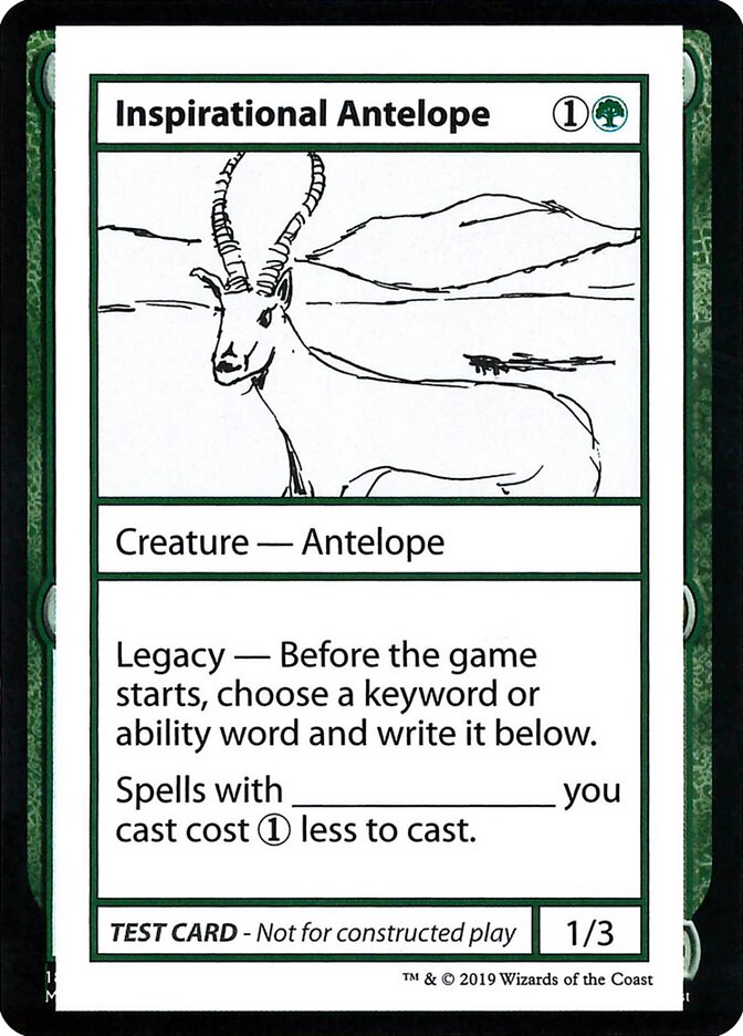 Inspirational Antelope, Mystery Booster Playtest Cards 2021 · 078/121
