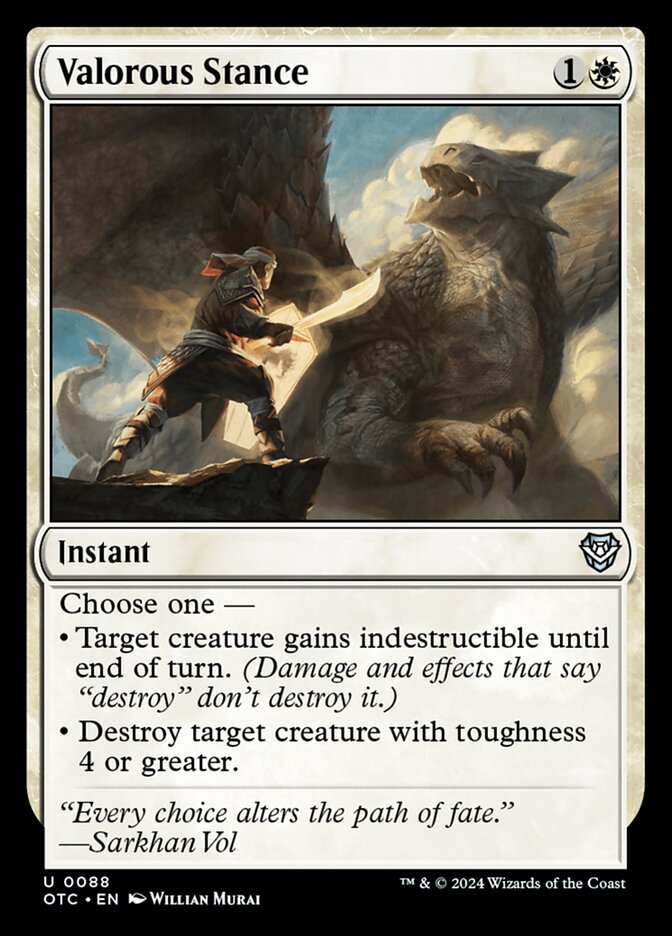 Valorous Stance, Outlaws of Thunder Junction Commander · 0088