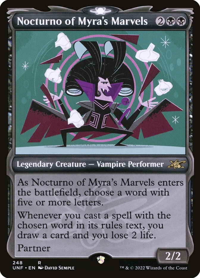 Nocturno of Myra's Marvels, Unfinity · 248