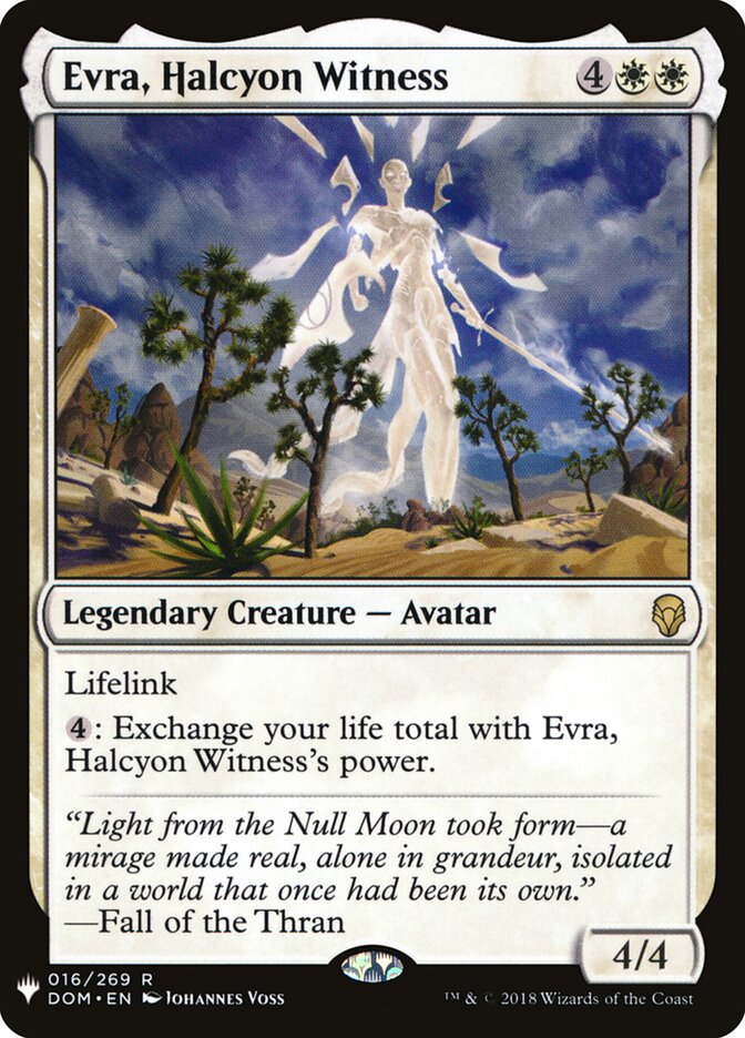 Evra, Halcyon Witness, The List · dom-16