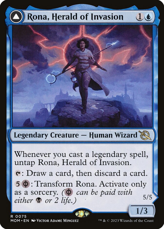 Rona, Herald of Invasion // Rona, Tolarian Obliterator, March of the Machine · 0075