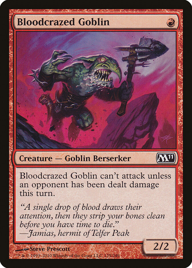 Bloodcrazed Goblin, Magic 2011 · 125/249