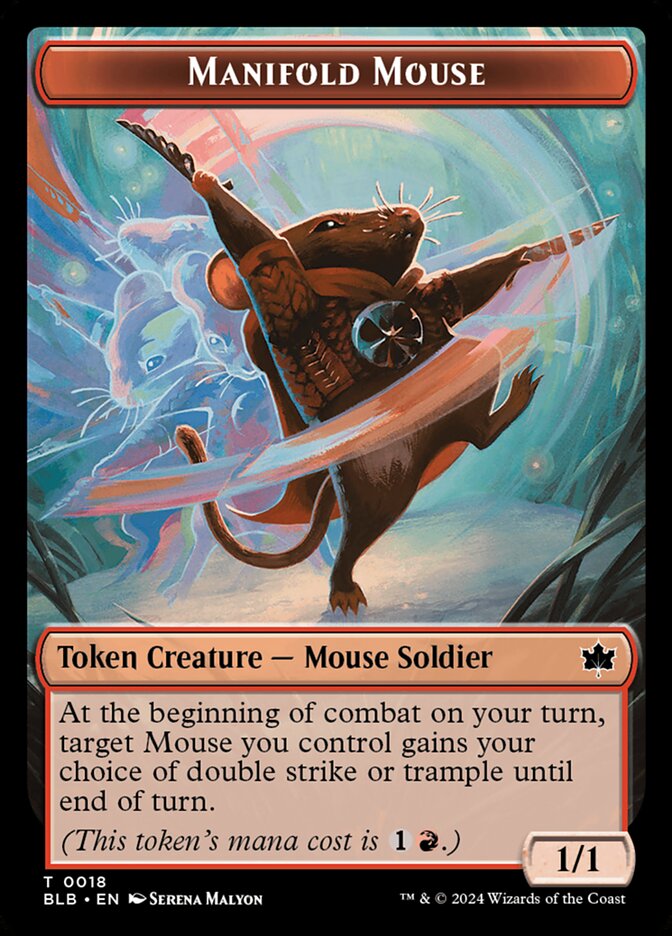 Manifold Mouse, Bloomburrow Tokens · 0018