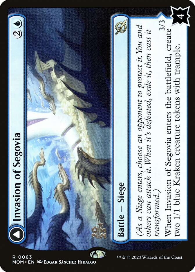 Invasion of Segovia // Caetus, Sea Tyrant of Segovia, March of the Machine Promos · 0063