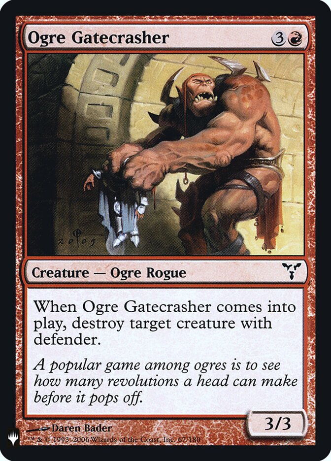 Ogre Gatecrasher, The List · dis-67