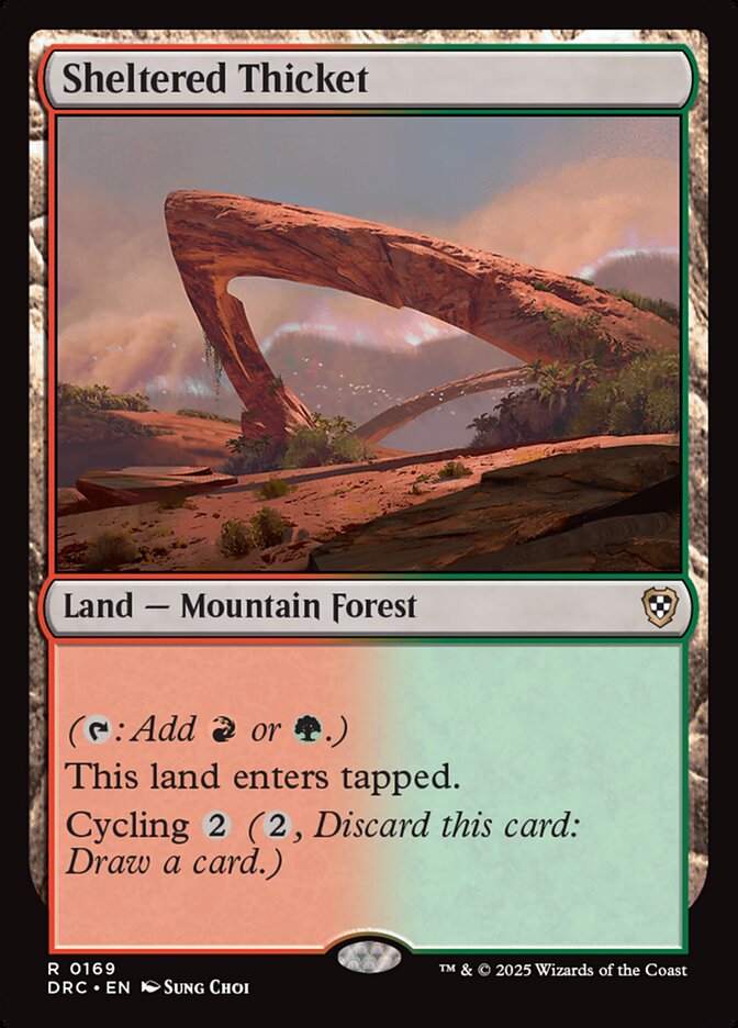 Sheltered Thicket, Aetherdrift Commander · 0169
