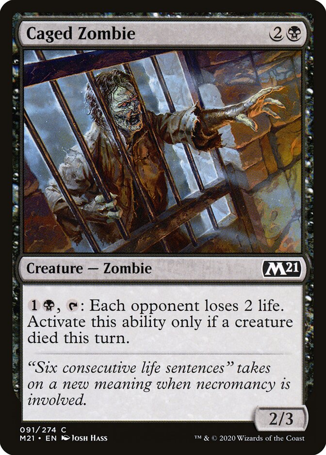 Caged Zombie, Core Set 2021 · 091/274