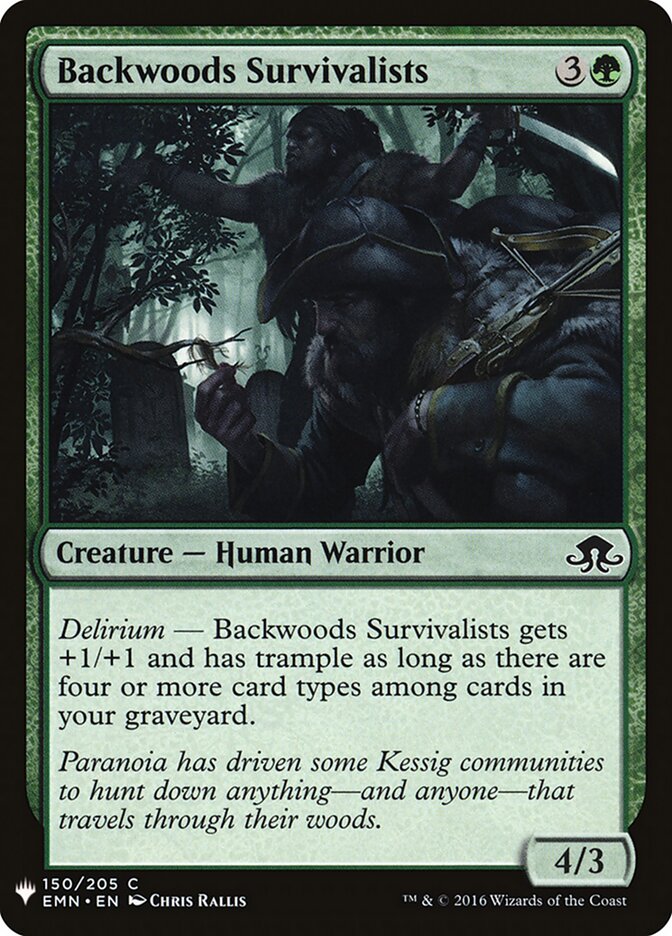 Backwoods Survivalists, The List · emn-150