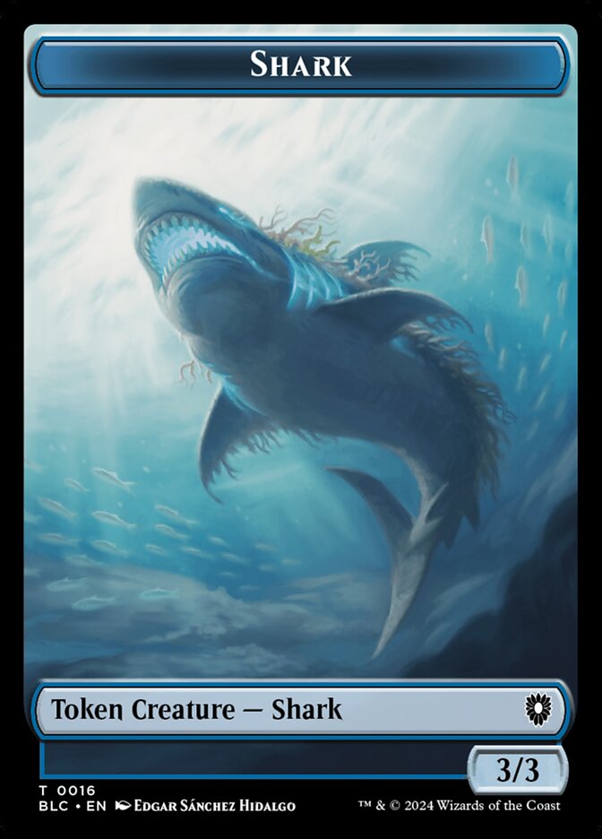 Shark, Bloomburrow Commander Tokens · 0016