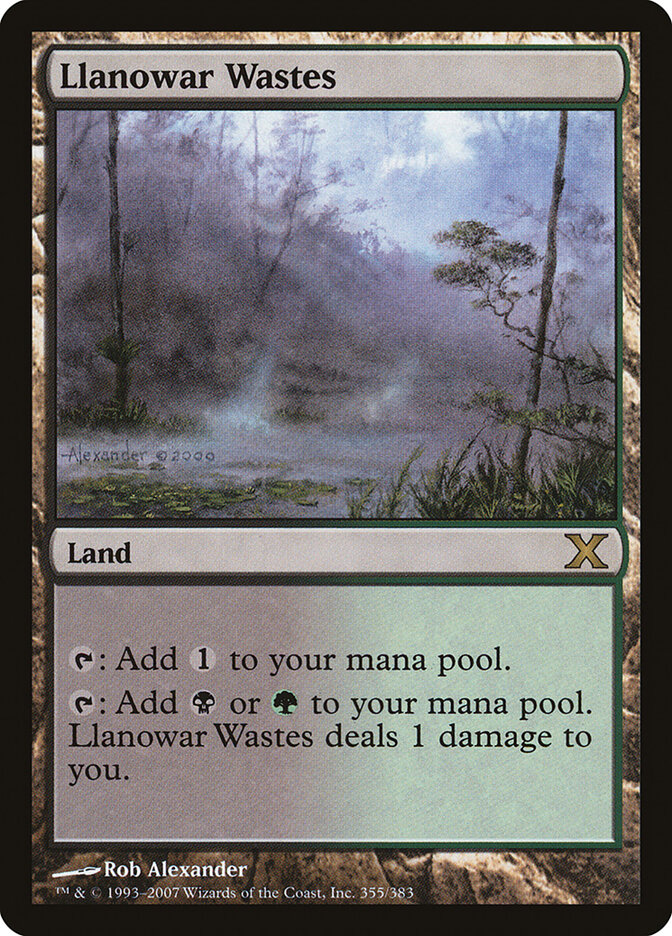 Llanowar Wastes, Tenth Edition · 355/383