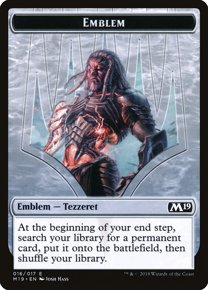 Tezzeret, Artifice Master Emblem, Core Set 2019 Tokens · 016