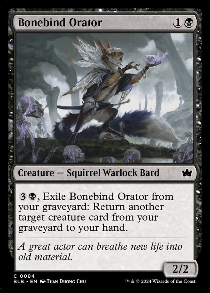 Bonebind Orator, Bloomburrow · 0084
