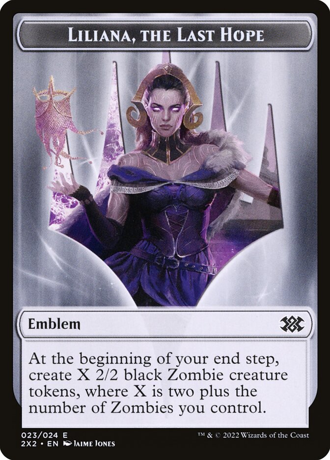 Liliana, the Last Hope Emblem, Double Masters 2022 Tokens · 023