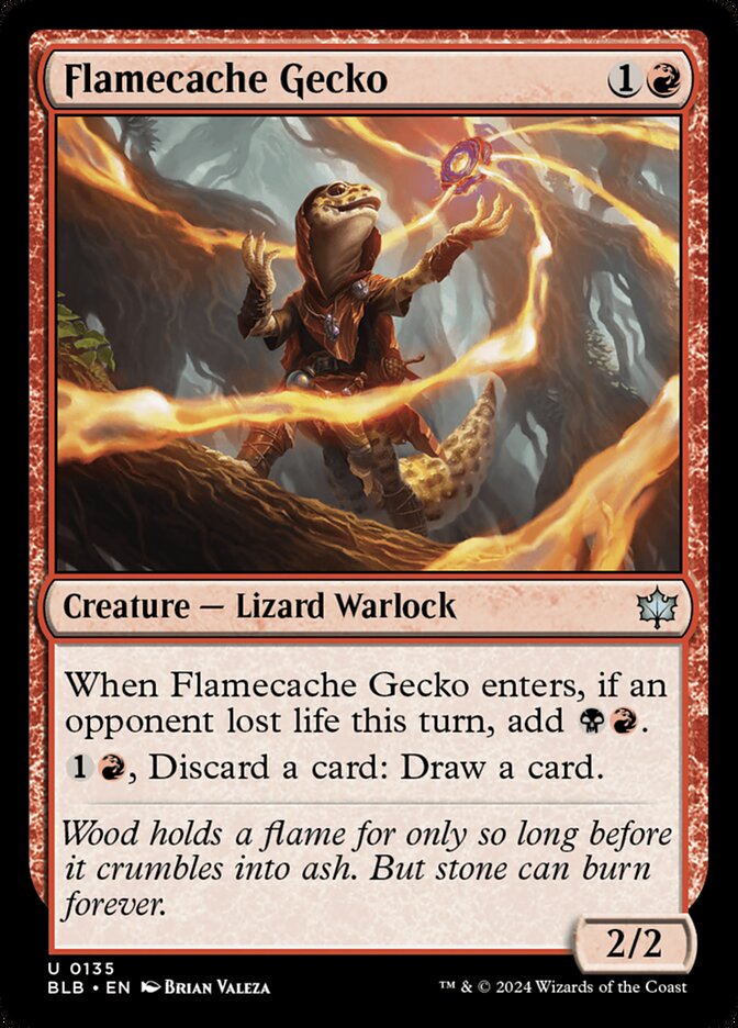 Flamecache Gecko, Bloomburrow · 0135