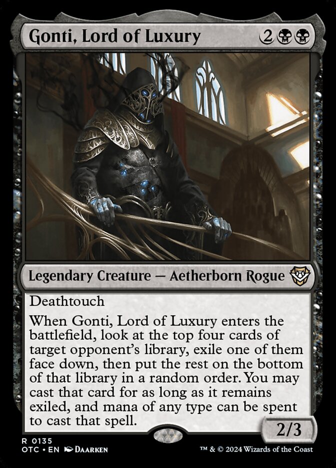 Gonti, Lord of Luxury, Outlaws of Thunder Junction Commander · 0135
