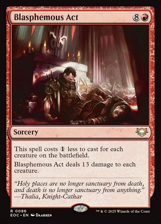 Blasphemous Act, Edge of Eternities Commander · 0086