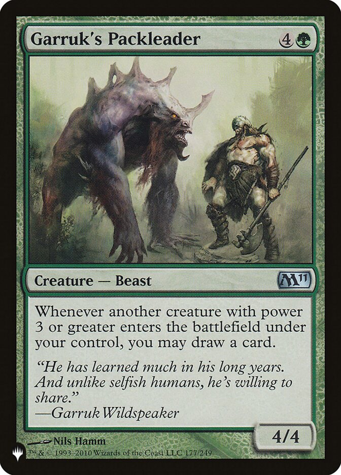 Garruk's Packleader, The List · m11-177
