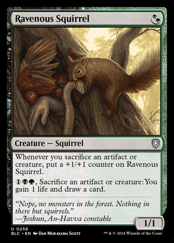 Ravenous Squirrel, Bloomburrow Commander · 0258
