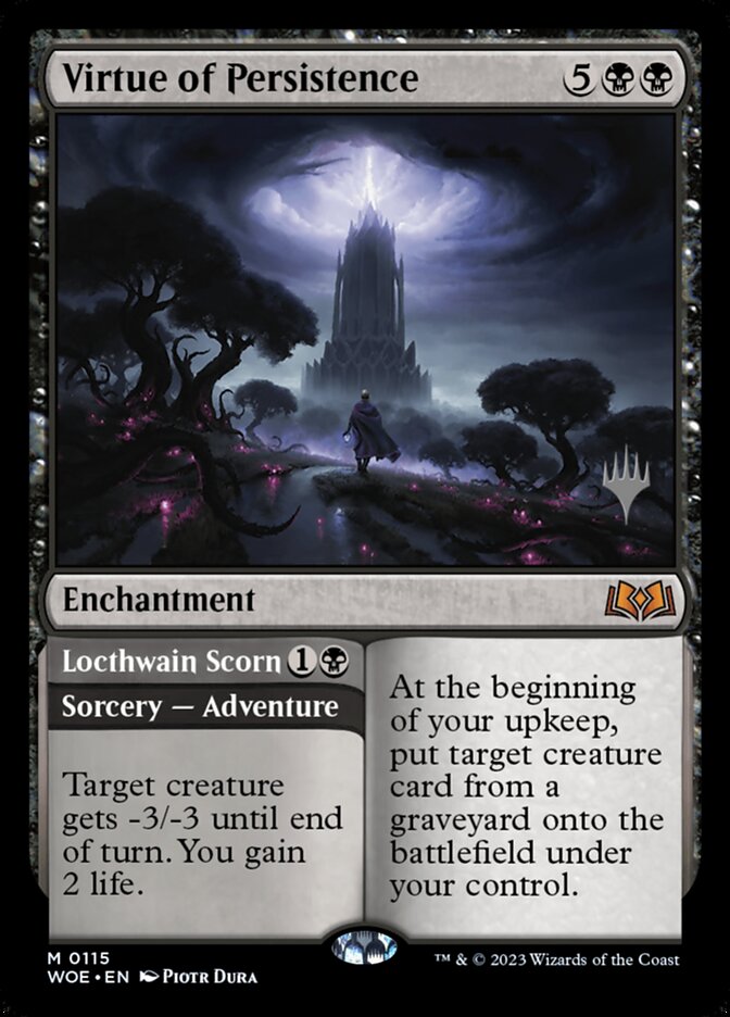 Virtue of Persistence // Locthwain Scorn, Wilds of Eldraine Promos · 0115