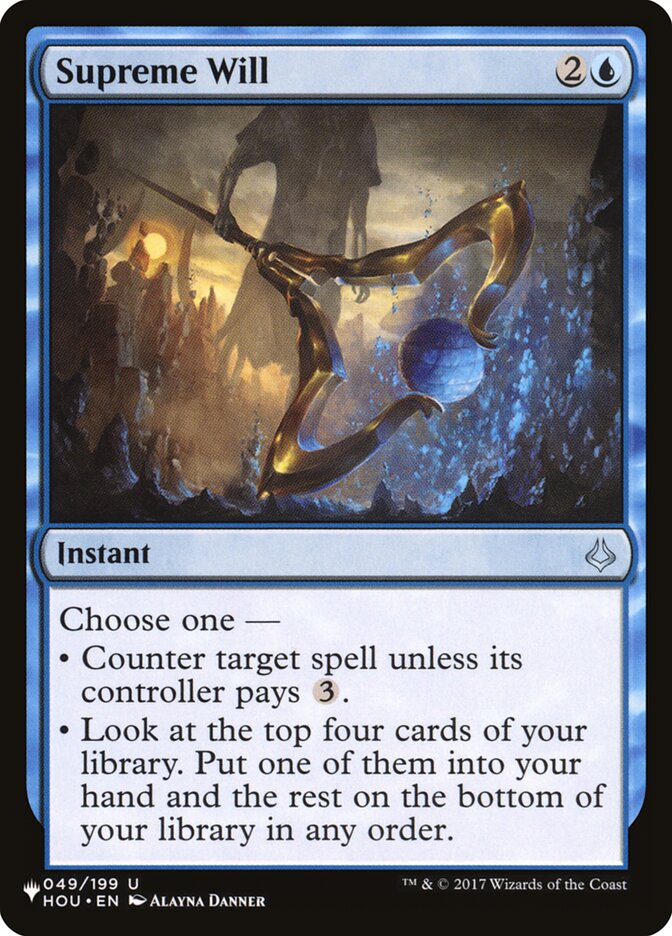 Supreme Will, The List · hou-49