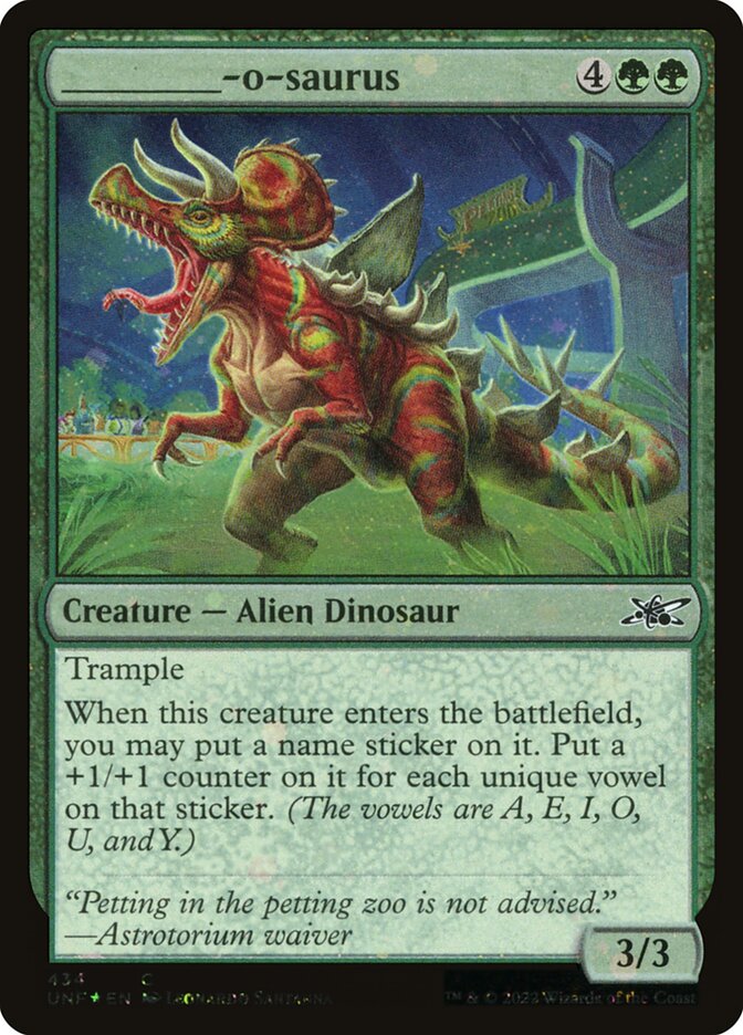 _____-o-saurus, Unfinity · 434