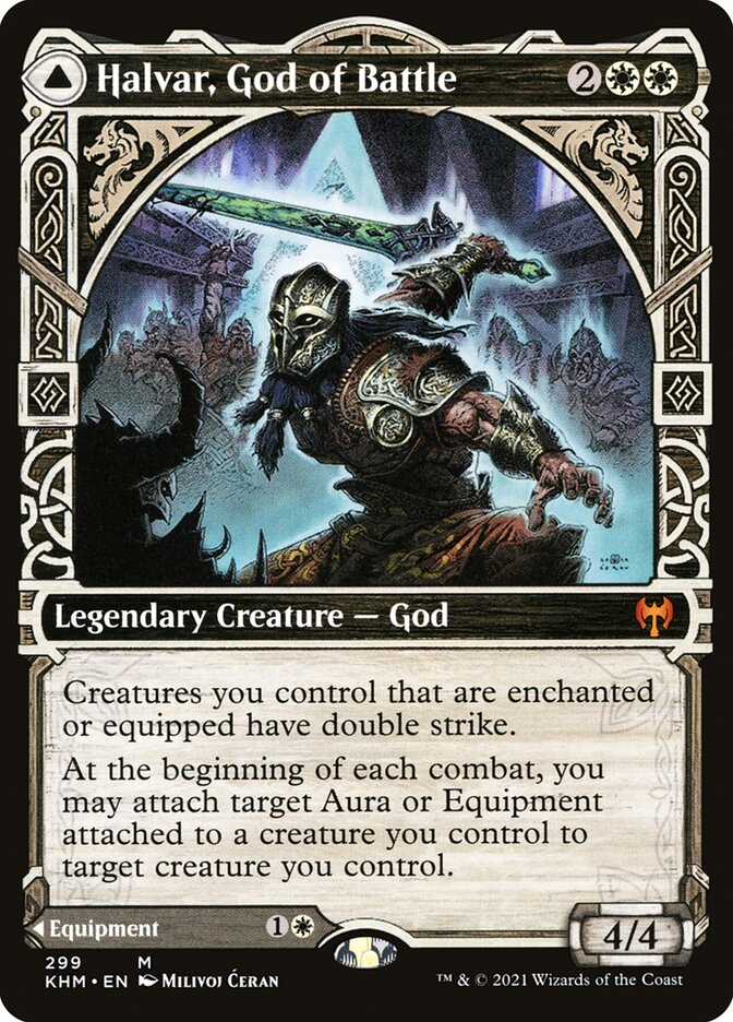 Halvar, God of Battle // Sword of the Realms, Kaldheim · 299