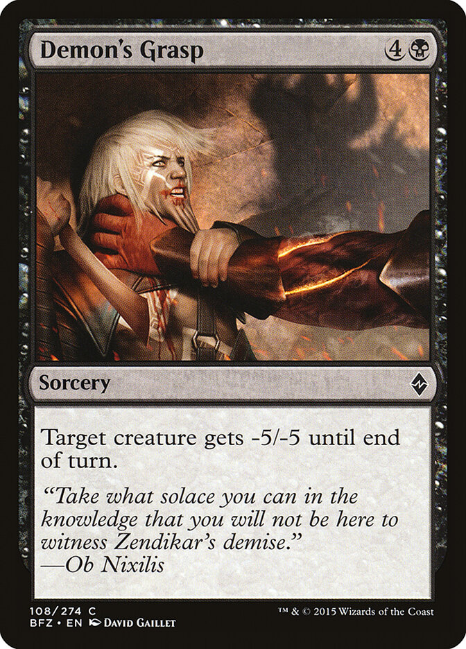 Demon's Grasp, Battle for Zendikar · 108/274
