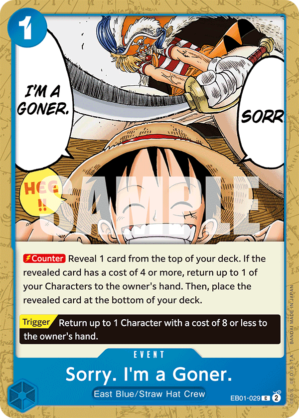 Sorry. I'm a Goner., Extra Booster: Memorial Collection · EB01-029