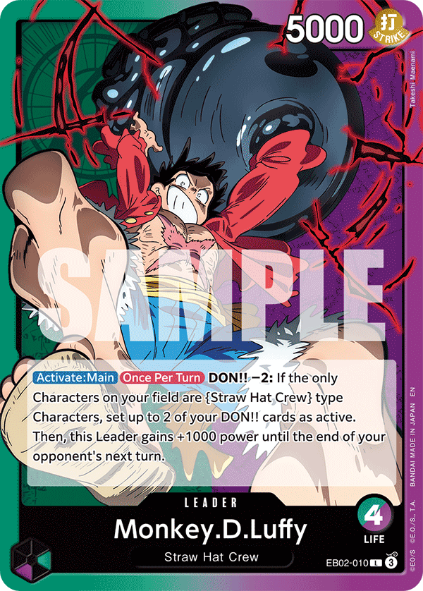 Monkey.D.Luffy, One Piece Promotion Cards · EB02-010