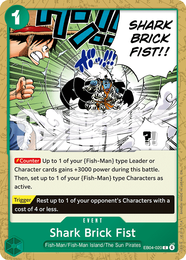 Shark Brick Fist, The Azure Sea's Seven Release Event Cards · EB04-020