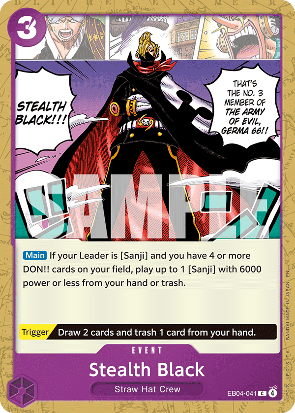 Stealth Black, The Azure Sea's Seven Release Event Cards · EB04-041