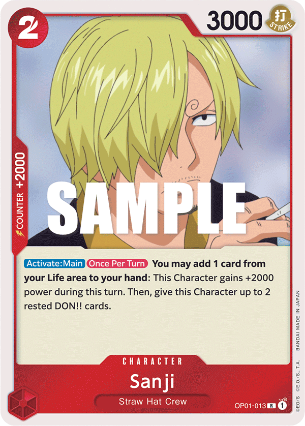 Sanji, One Piece Promotion Cards · OP01-013
