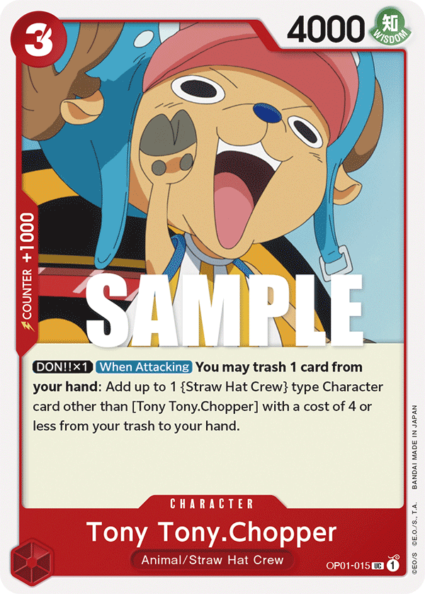 Tony Tony.Chopper, One Piece Promotion Cards · OP01-015