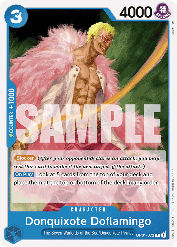 Donquixote Doflamingo, ST-17: Starter Deck 17 BLUE Donquixote Doflamingo · OP01-073