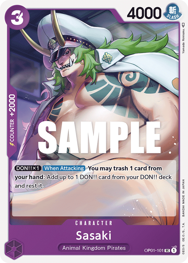Sasaki, One Piece Promotion Cards · OP01-101