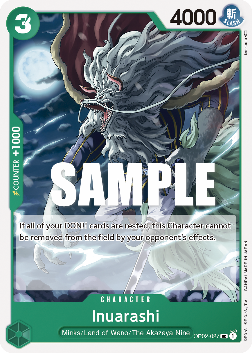 Inuarashi, Paramount War Pre-Release Cards · OP02-027