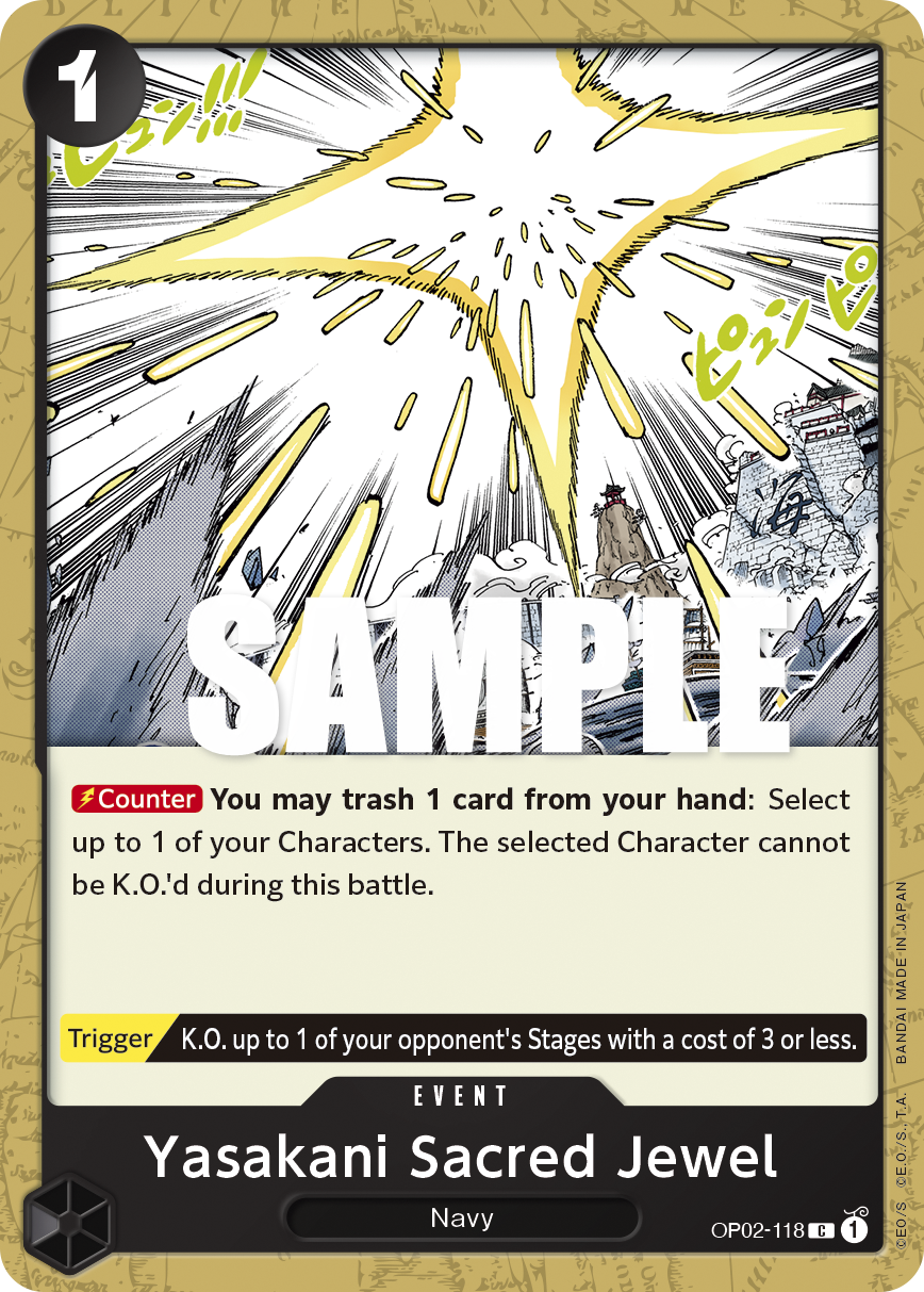 Yasakani Sacred Jewel, Paramount War Pre-Release Cards · OP02-118
