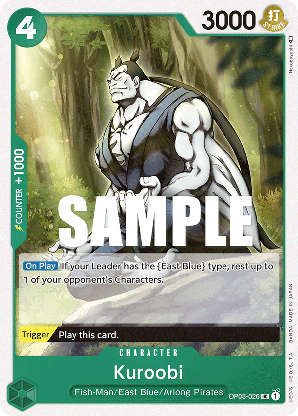 Kuroobi, Pillars of Strength Pre-Release Cards · OP03-026
