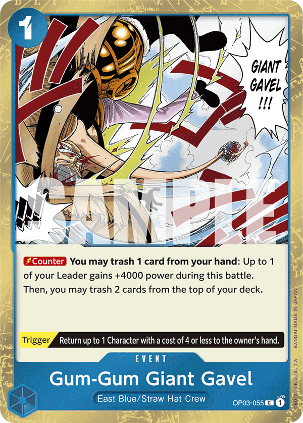 Gum-Gum Giant Gavel, Premium Booster -The Best- · OP03-055