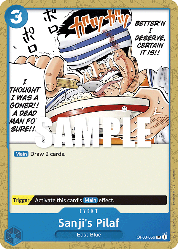 Sanji's Pilaf, Pillars of Strength Pre-Release Cards · OP03-056