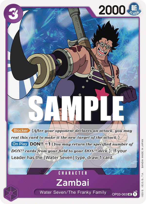 Zambai, Pillars of Strength Pre-Release Cards · OP03-063