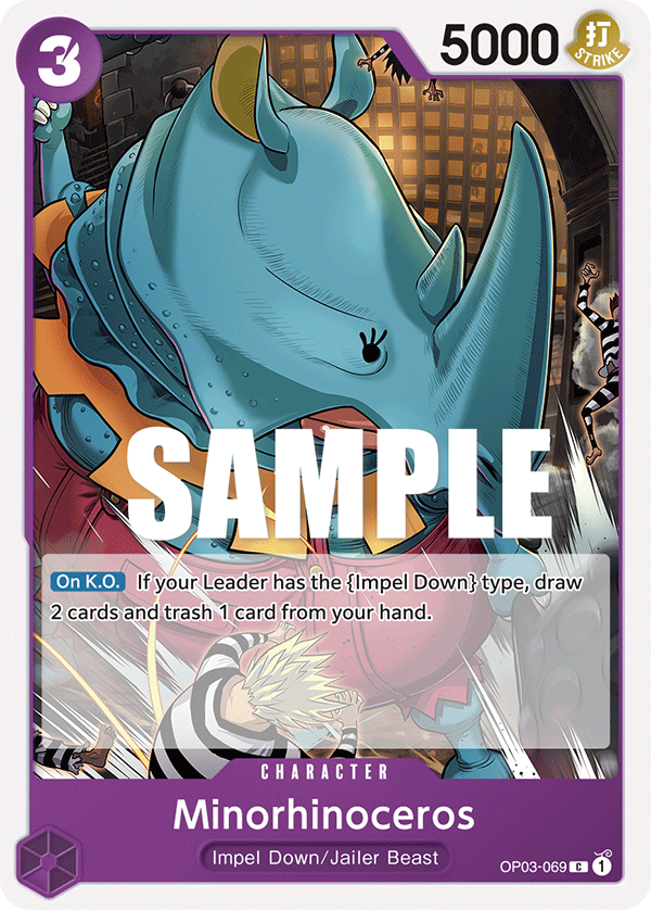 Minorhinoceros, Pillars of Strength Pre-Release Cards · OP03-069