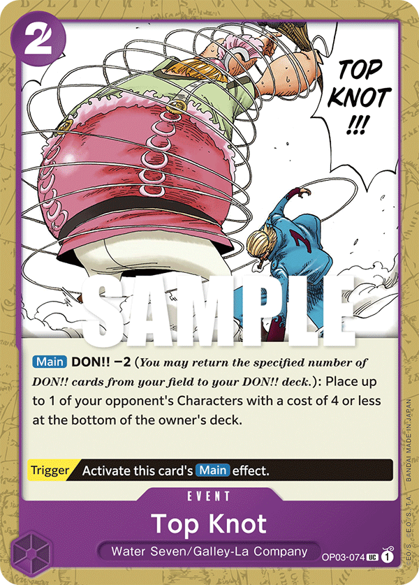 Top Knot, Pillars of Strength Pre-Release Cards · OP03-074